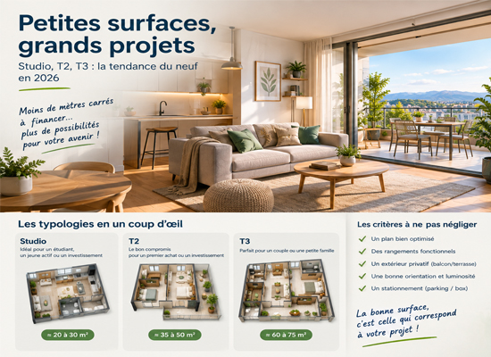 Immobilier neuf : investir dans les petites surfaces.